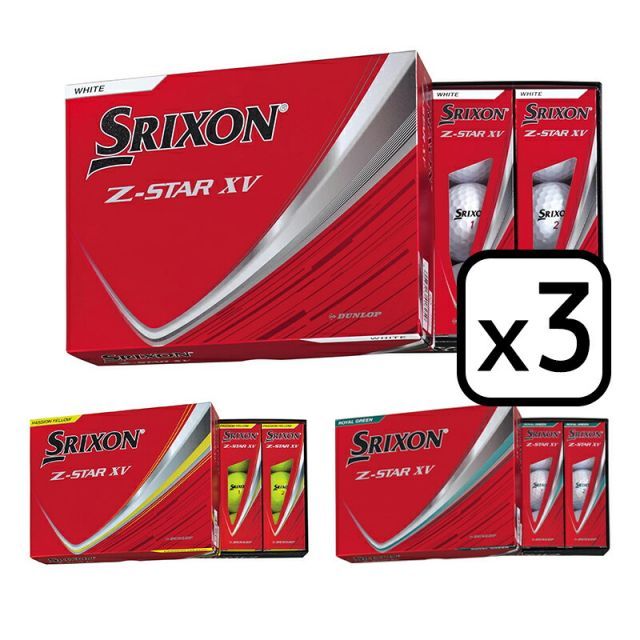 SRIXON Z-STAR XV ゴルフボール スリクソン ゼットスターXV ボール 3ダースセット 12個入りｘ3 日本正規品