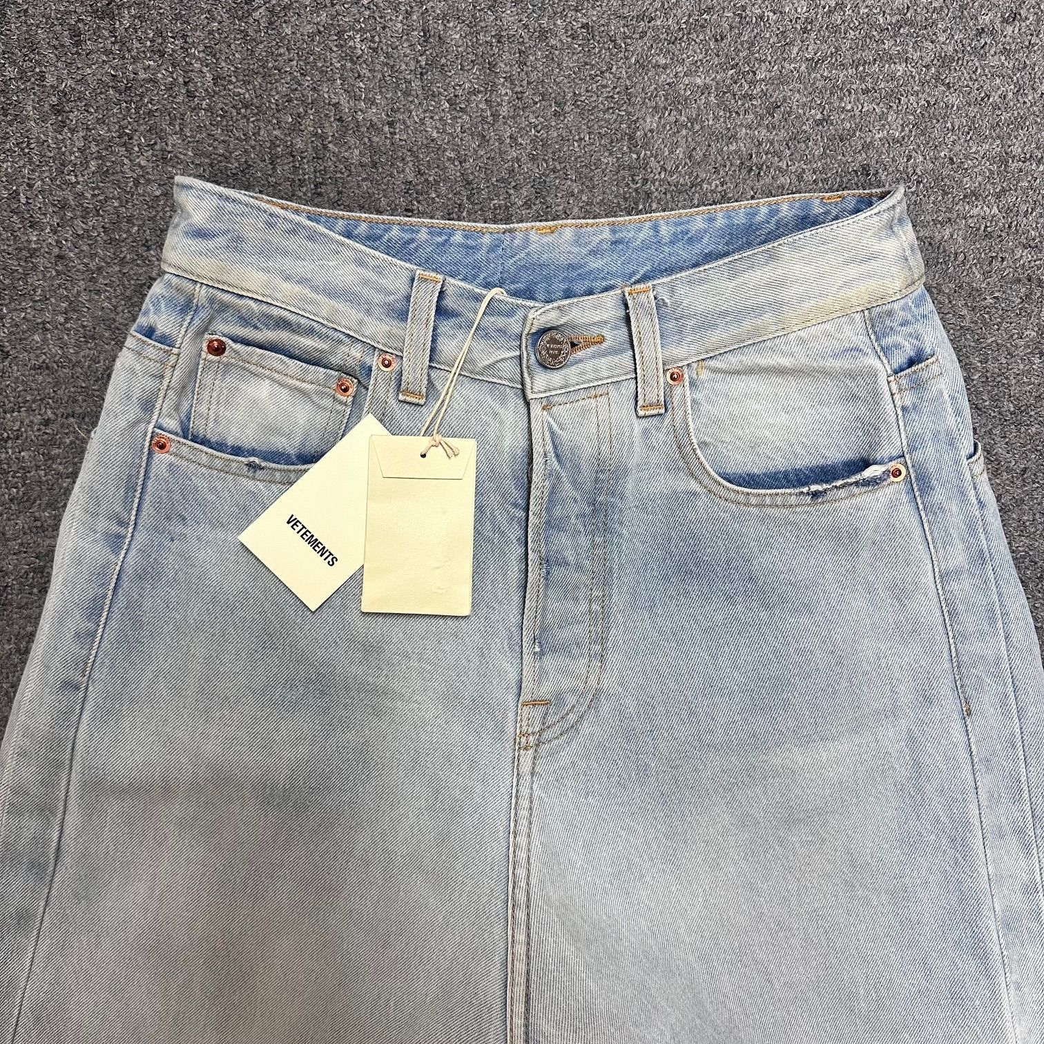 VETEMENTS 23SS Plain Baggy Jeans バギーデニムパンツ ワイド 