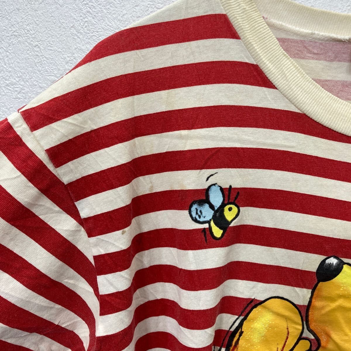 Pooh 半袖 キャラクターTシャツ XL～ レッド ホワイト プルオーバー
