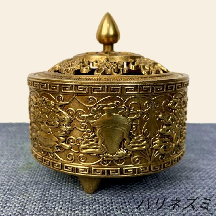 銅器 香炉 吉祥八宝香炉 線香薫炉茶道香道具 装飾品 工芸品 置物 銅