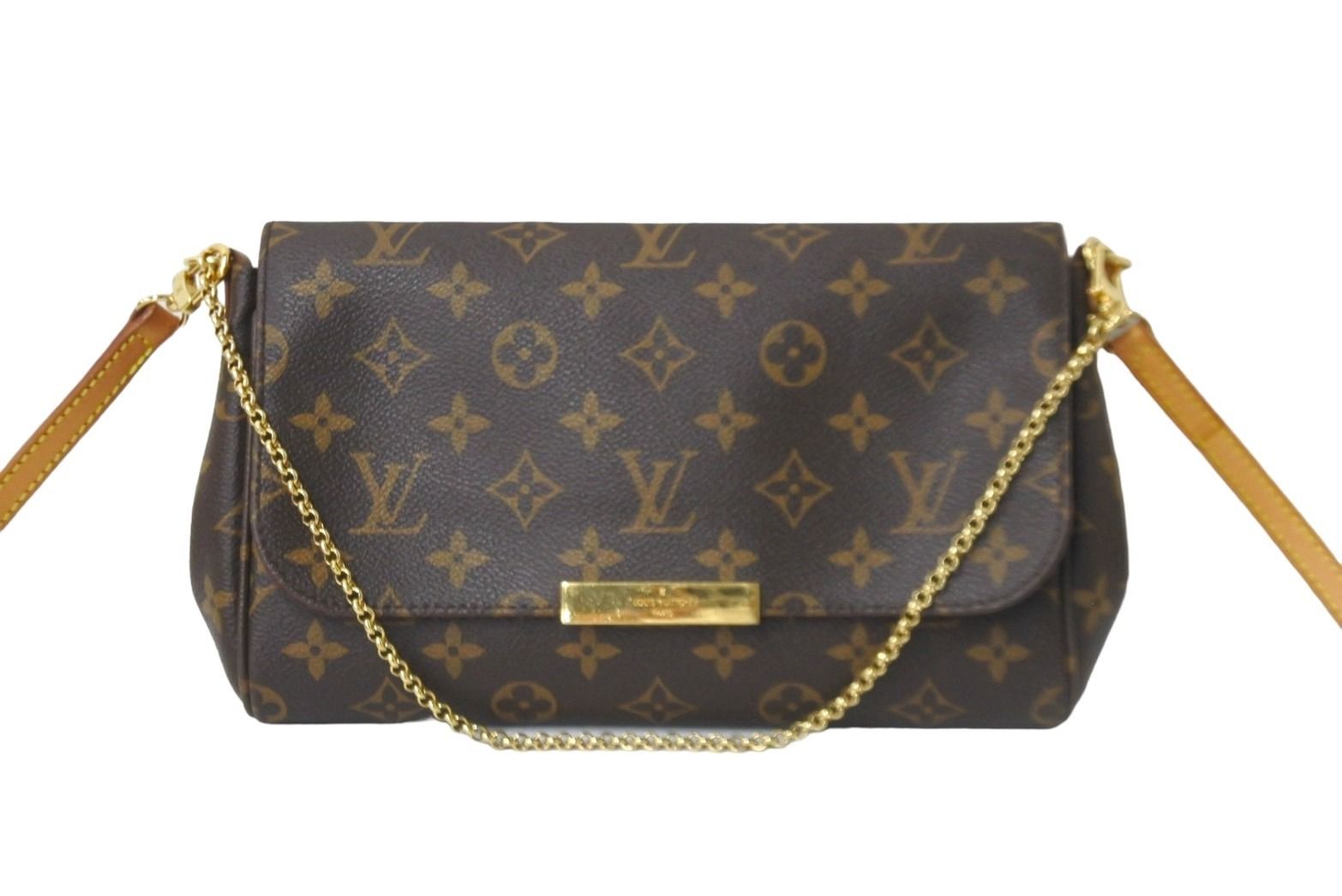 LOUIS VUITTON ルイヴィトン モノグラム ダヌーブ 高い ショルダーバッグ M45266 ゴールド金具 ロゴ 良品 中古 4c070259