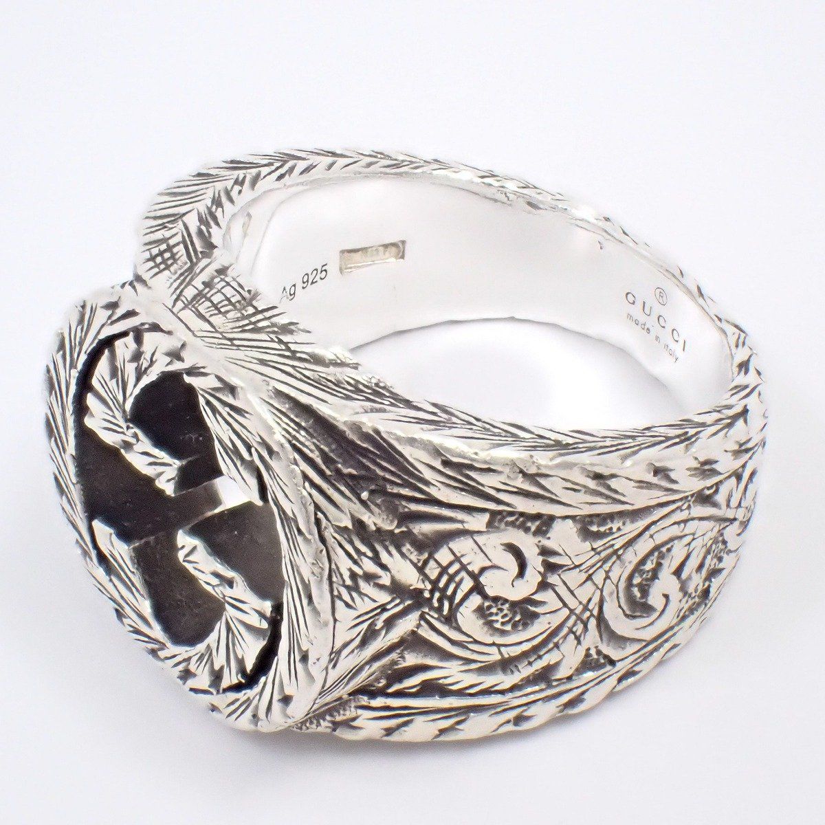 GUCCI リング インターロッキングG アラベスク シルバー925 9号 楽天市場】【ジュエリー】 GUCCI グッチ インターロッキング G