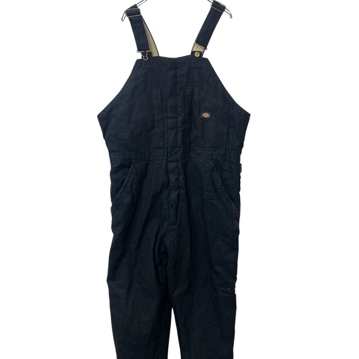 Dickies 中綿 ダック オーバーオール W42 XL ブラック