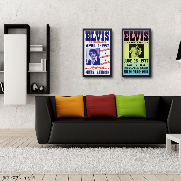 額入りバンドポスター エルビス・プレスリー APRIL 1 1957 サイズ