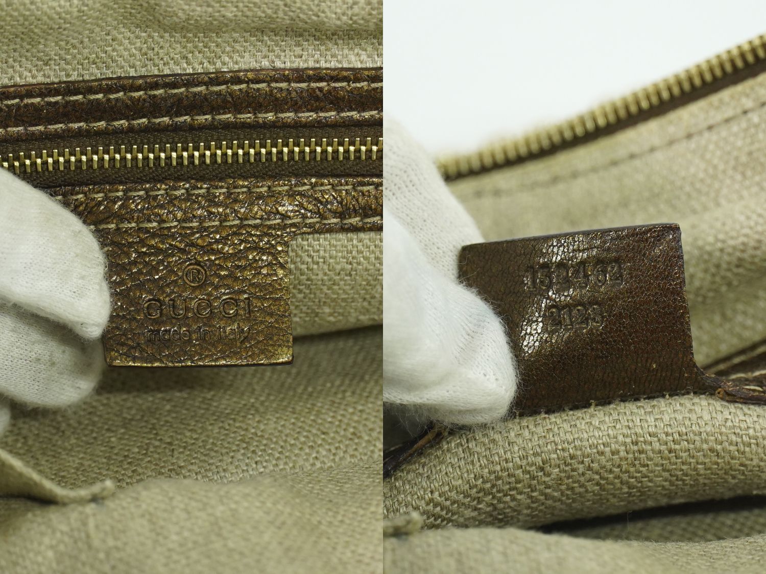 本物 グッチ GUCCI チェーン ショルダーバッグ レザー メタリック  