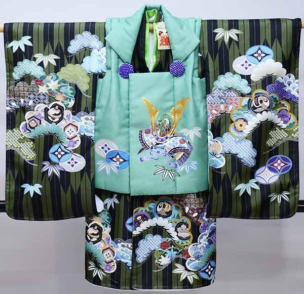 七五三 三歳 三才 3歳 3才 男児 男の子 被布着物フルセット 日本製