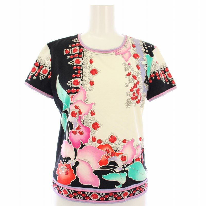 極美品☆LEONARD FASHION レオナール ファッション コットン100