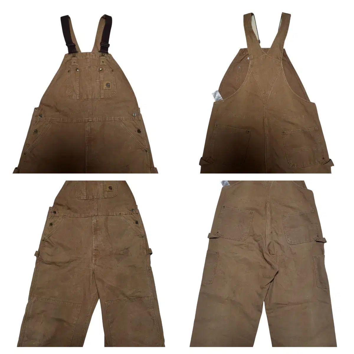 38x32 ヴィンテージ Carhartt カーハート オーバーオール ダックコットン ダブルニー カーペンター carhartt