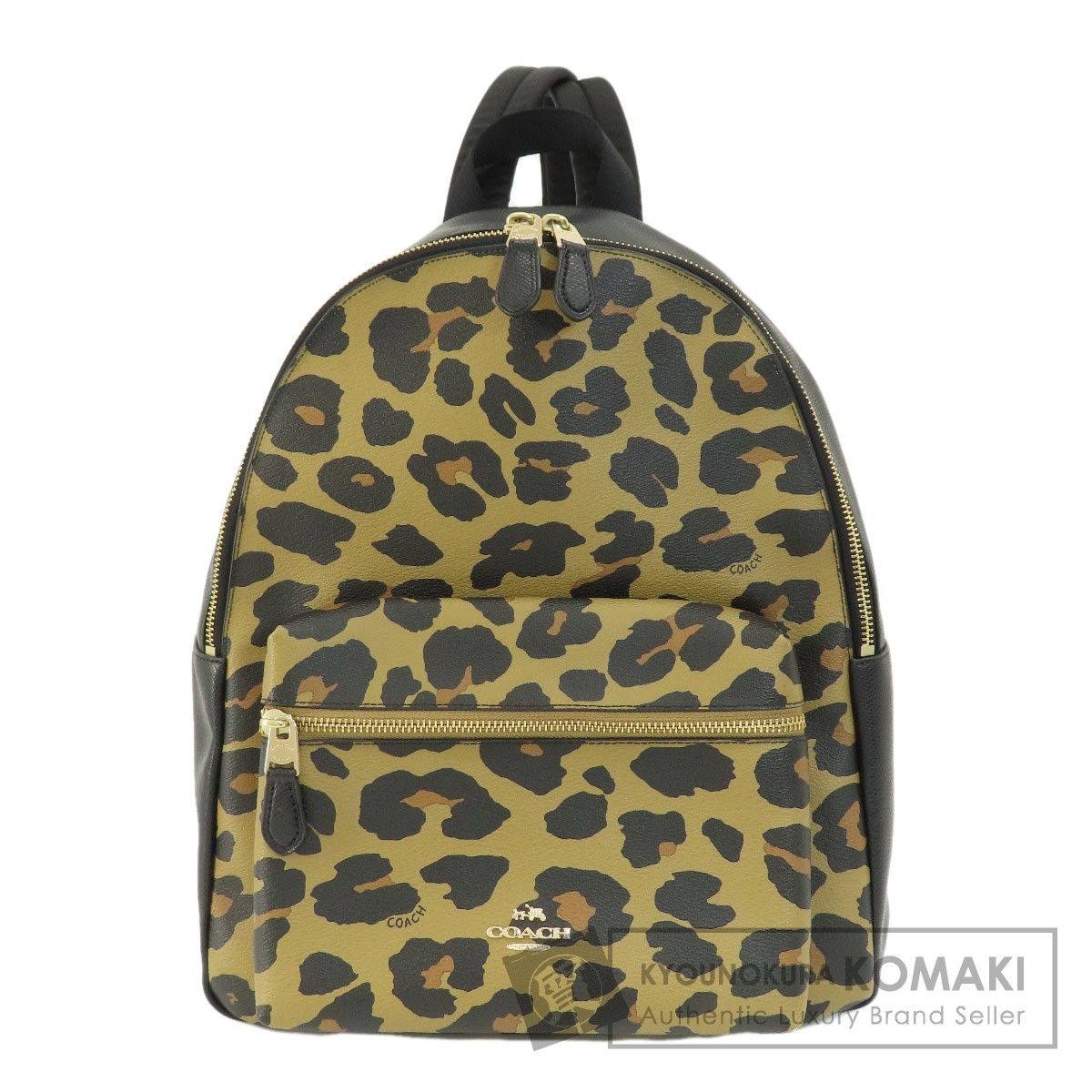 COACH コーチ F38391 レオパード柄 リュック・デイパック レザー PVC 