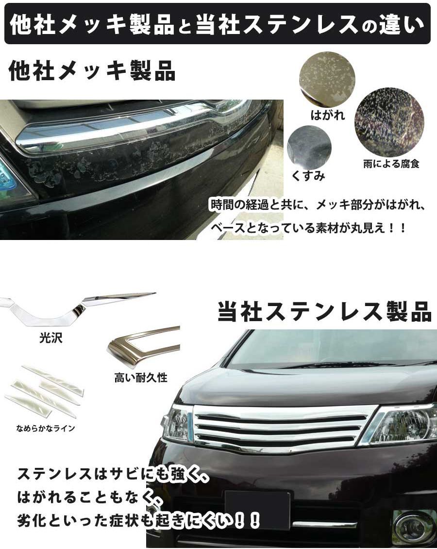 新型ステップワゴン スパーダ エアー RP6 RP7 RP8系 ステンレスピラー 