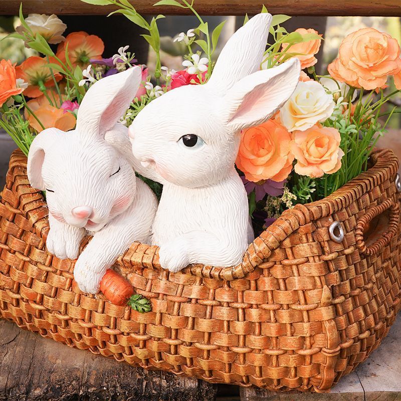 鉢 うさぎ かわいい 植木鉢 多肉植物 寄せ植え 小動物 フラワーポット ガーデンポット プランター 観葉植物 ガーデン おしゃれ プレゼント