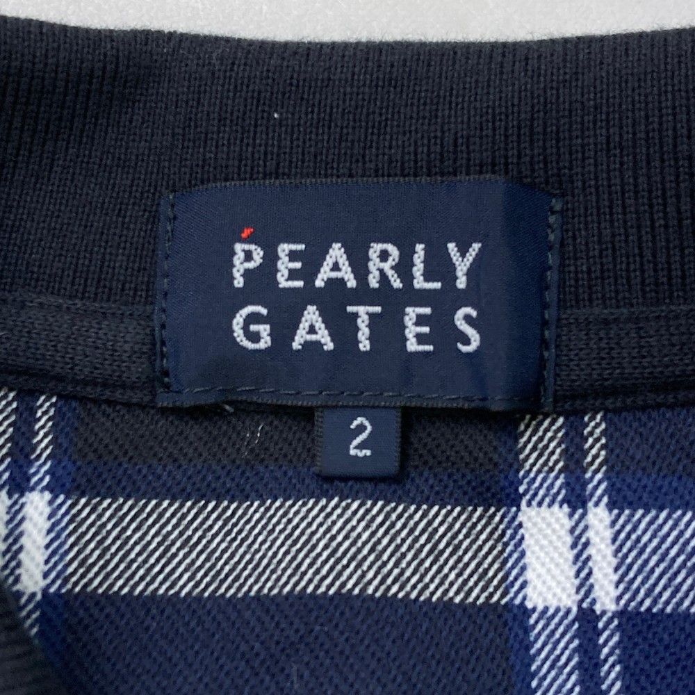 サイズ：2 PEARLY GATES パーリーゲイツ 半袖ポロシャツ チェック柄