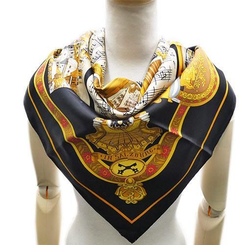 極美品 エルメス スカーフ HERMES カレ90 シルク IN SALZBURG 