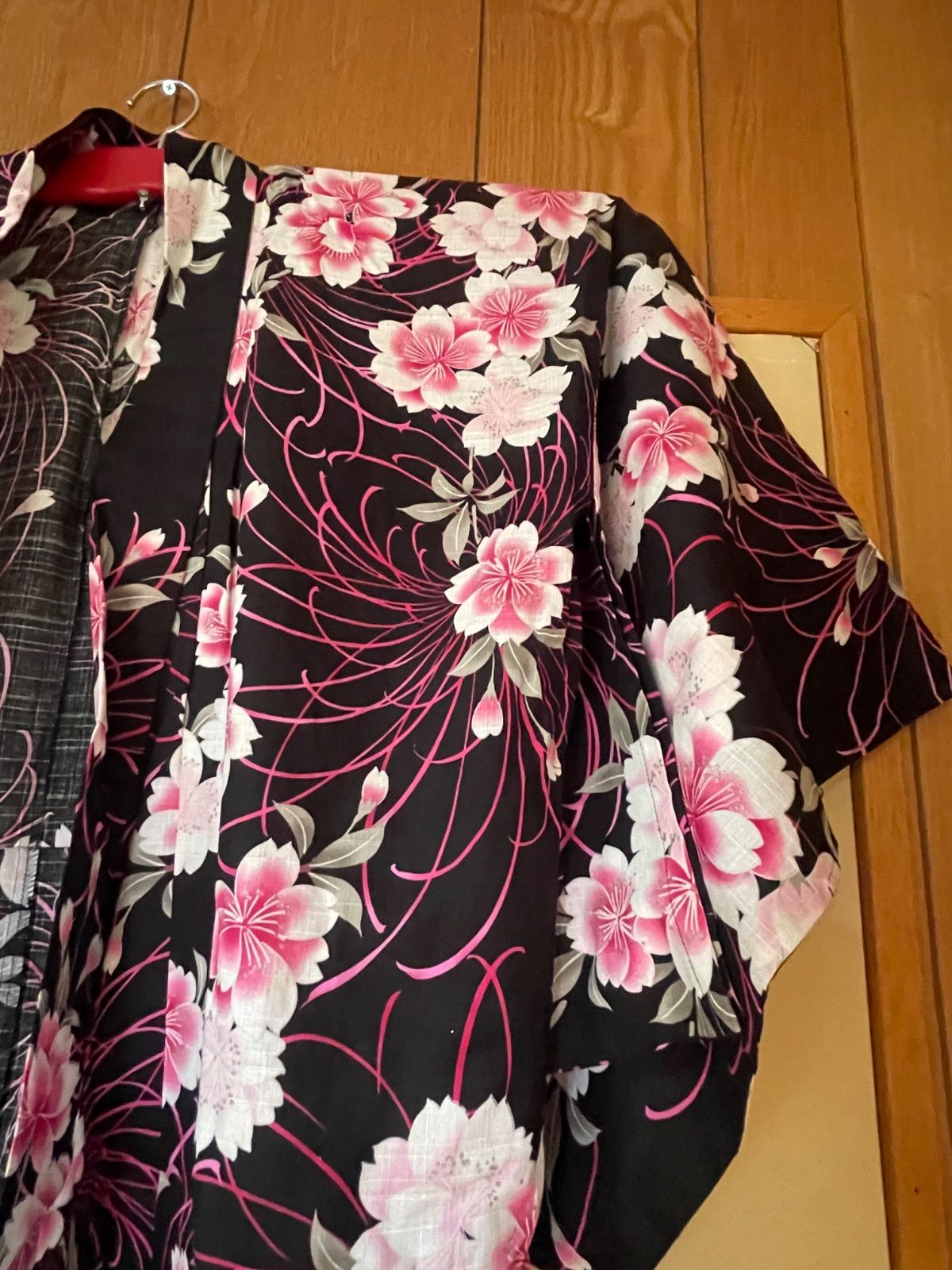 中古品 浴衣セット No.118】綿絽の花柄 浴衣 中古美品 楽天