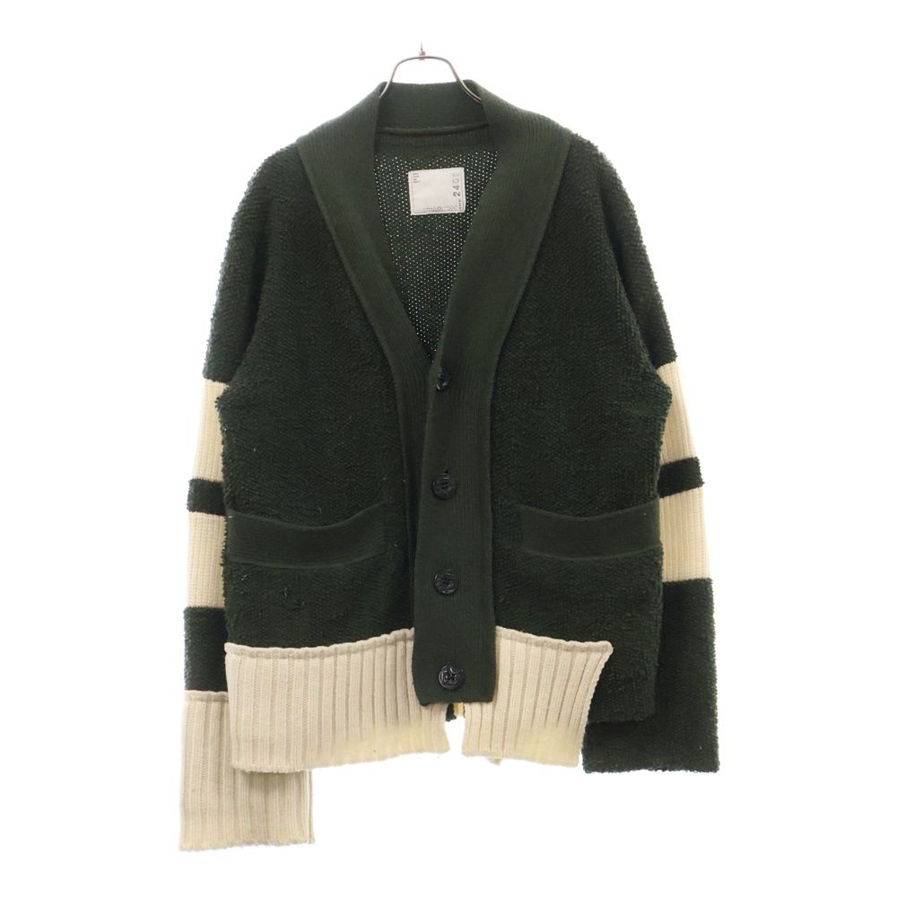 Sacai (サカイ) 20AW Wool Knit Cardigan バイカラー ウール Sacai (サカイ) 20AW Wool Knit Cardigan バイカラー ウール