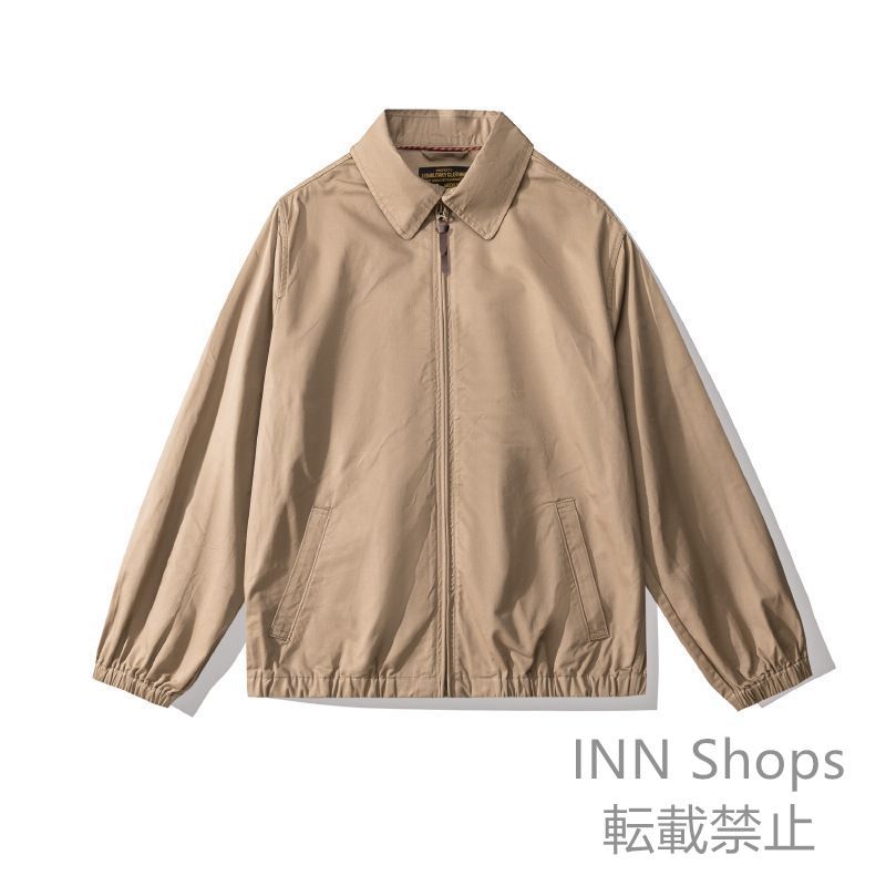 【新品未使用】春秋メンズジャケット　通勤ジャケット　紳士ジャケット 無地コットンジャケットワークジャケット　S~3XL   カーキ、ネイビーghcp26