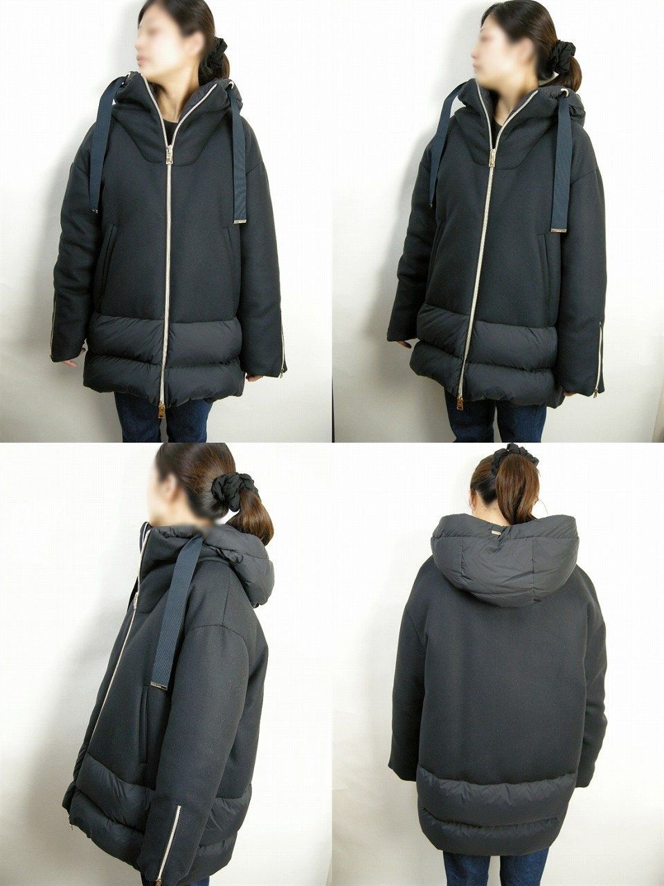 サイズ46(XL-XXL相当)□新品□ヘルノ HERNO ウール切替ダウンコート 