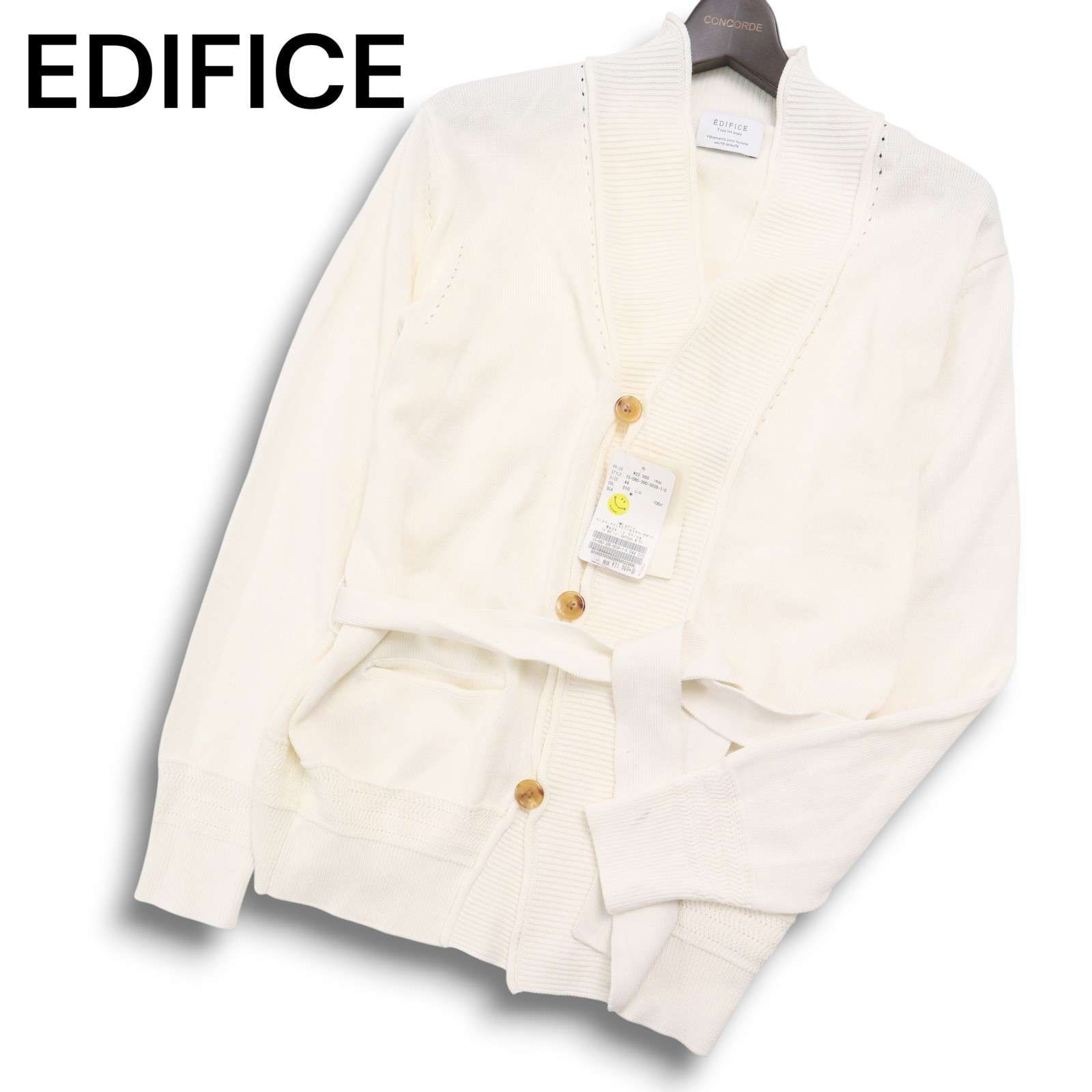 未使用☆ EDIFICE エディフィス 通年☆ ミドルゲージ コットン ニット 