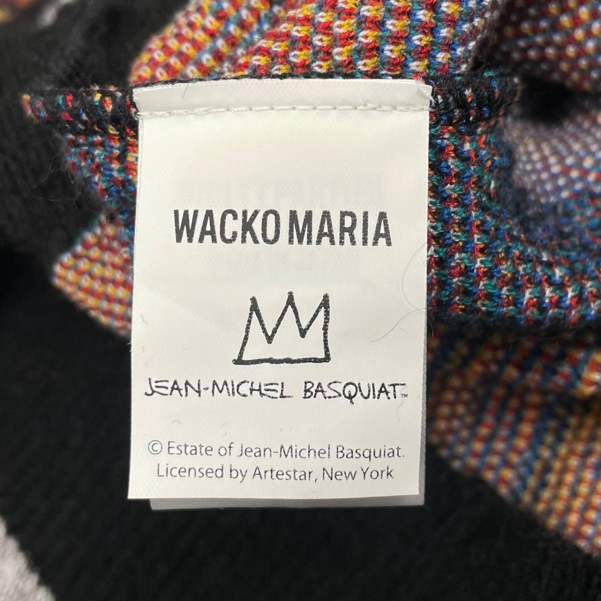 WACKO MARIA 22AW JEAN-MICHEL BASQUIAT CREW NECK SWEATER TYPE 3