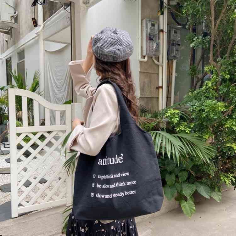 大きめ トートバッグ レディース ロゴキャンバスバッグ キャンバス ショルダーバッグ 肩掛け a4 ハンドバッグ 大容量 シンプル おしゃれ 軽量 エコバッグ 買い物 通学 通勤 トートバッグ 普段使 sowa6586682 DECORATOM_COM_BR