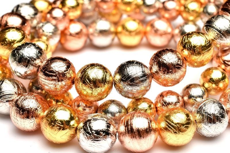 宇宙からの贈り物 アルタイ隕石 メテオライト 10mm ミックス ブレスレット 1個売り パワーストーン 天然石 _BG5992-10