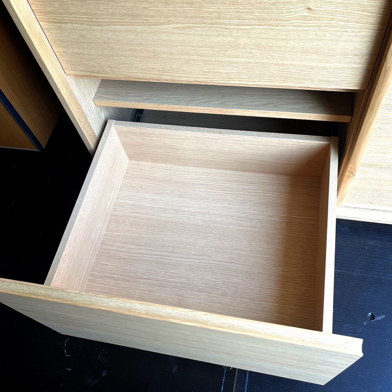 取付無料！カリモク ET4415 天然木北欧風ナチュラルキッチンボード