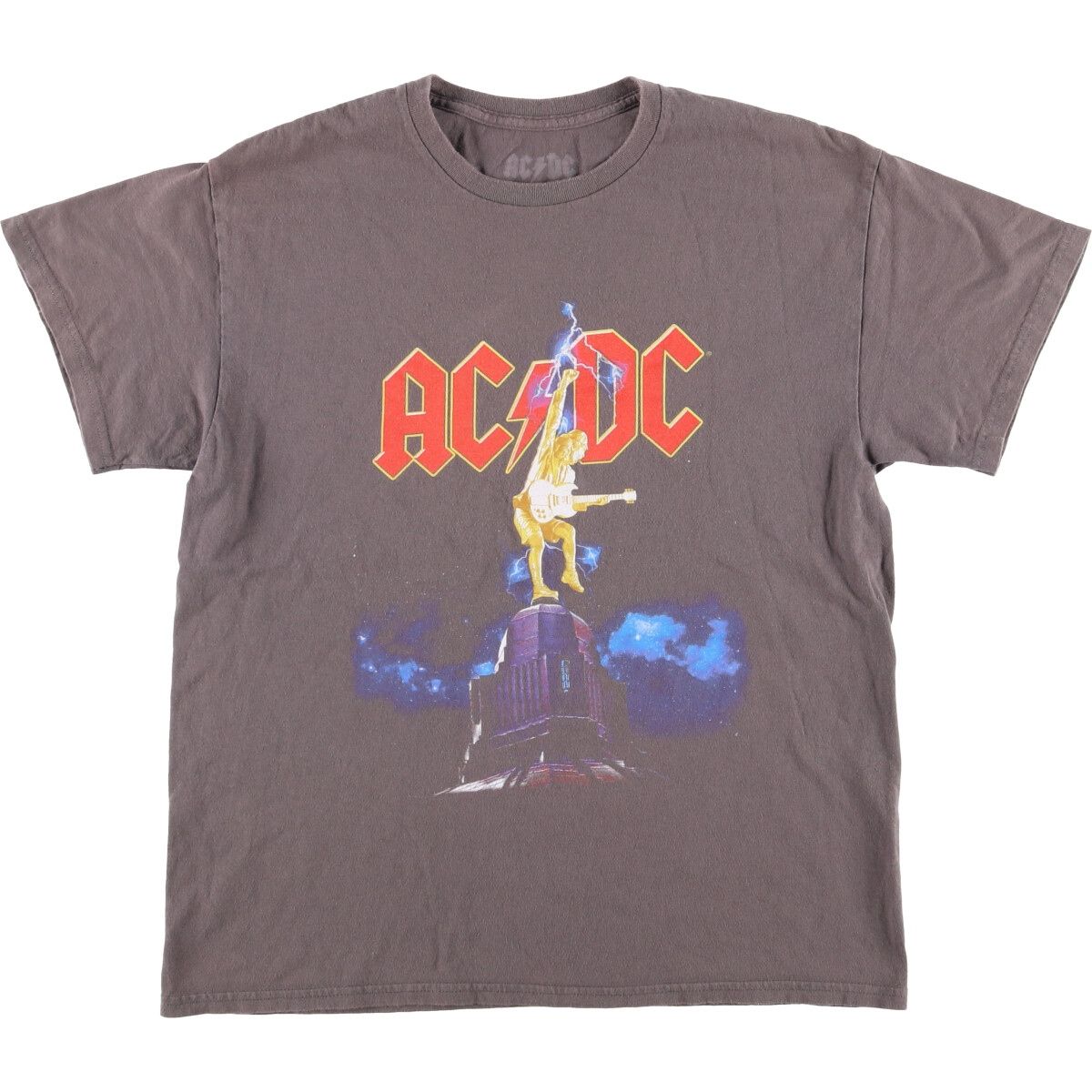 バンドTシャツ エーシーディーシー ACDC AC&frasl;DC 古着 バンT 00年代 公式通販 フェード ブラック スミクロ 半袖Ｔシャツ Tシャツ エーシーディーシー&frasl;バンドTシャツ&frasl;古着&frasl;バンT of サイズXL