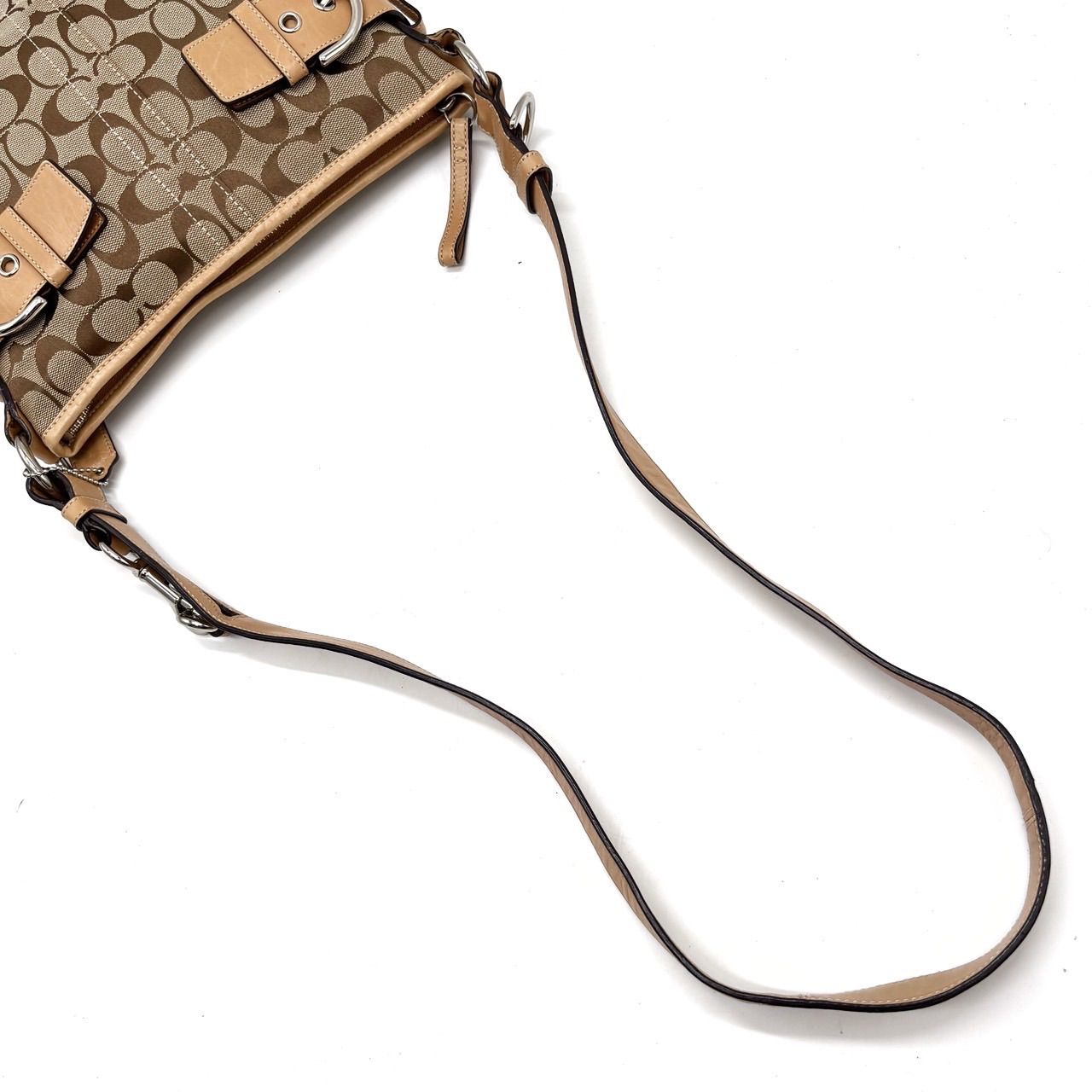 良品】 COACH コーチ ワンショルダーバッグ トートバッグ バックル 