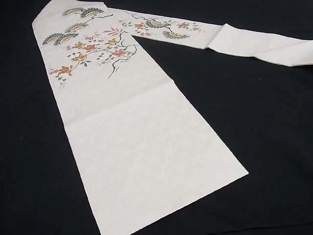 平和屋本店■極上　京都祇園の老舗　ぎをん齋藤　九寸名古屋帯　駒刺繍　吉祥花文　金糸　逸品　未使用3s593 平和屋本店□極上 京都祇園の老舗 ぎをん齋藤 九寸名古屋帯 駒刺繍