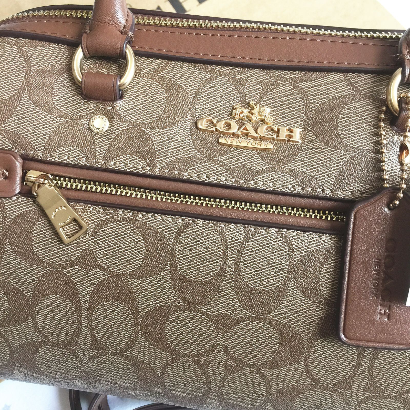 新品】 COACH コーチバッグ F83067 ライトブラウン ハンドバッグ ショルダーバッグ 手提げバッグ レディース アウトレット品 保存袋付属  - メルカリ