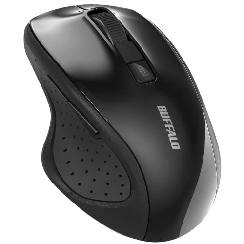 バッファロー 5ボタン Bluetooth 5.0 Blue LED マウス ブラック 戻る|進むボタン搭載 省電力 B