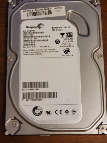 Seagate 500GB ST3500418AS 7200.12 RPM SATA 3.5インチ 内蔵ハードディスク ドライブ