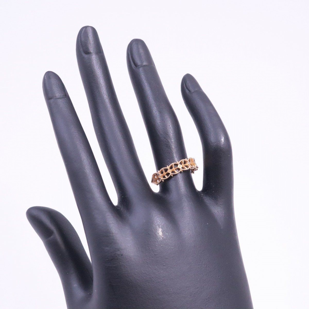 アガット 透かしリング K10 agete リング #15 希少！agete 15号リング