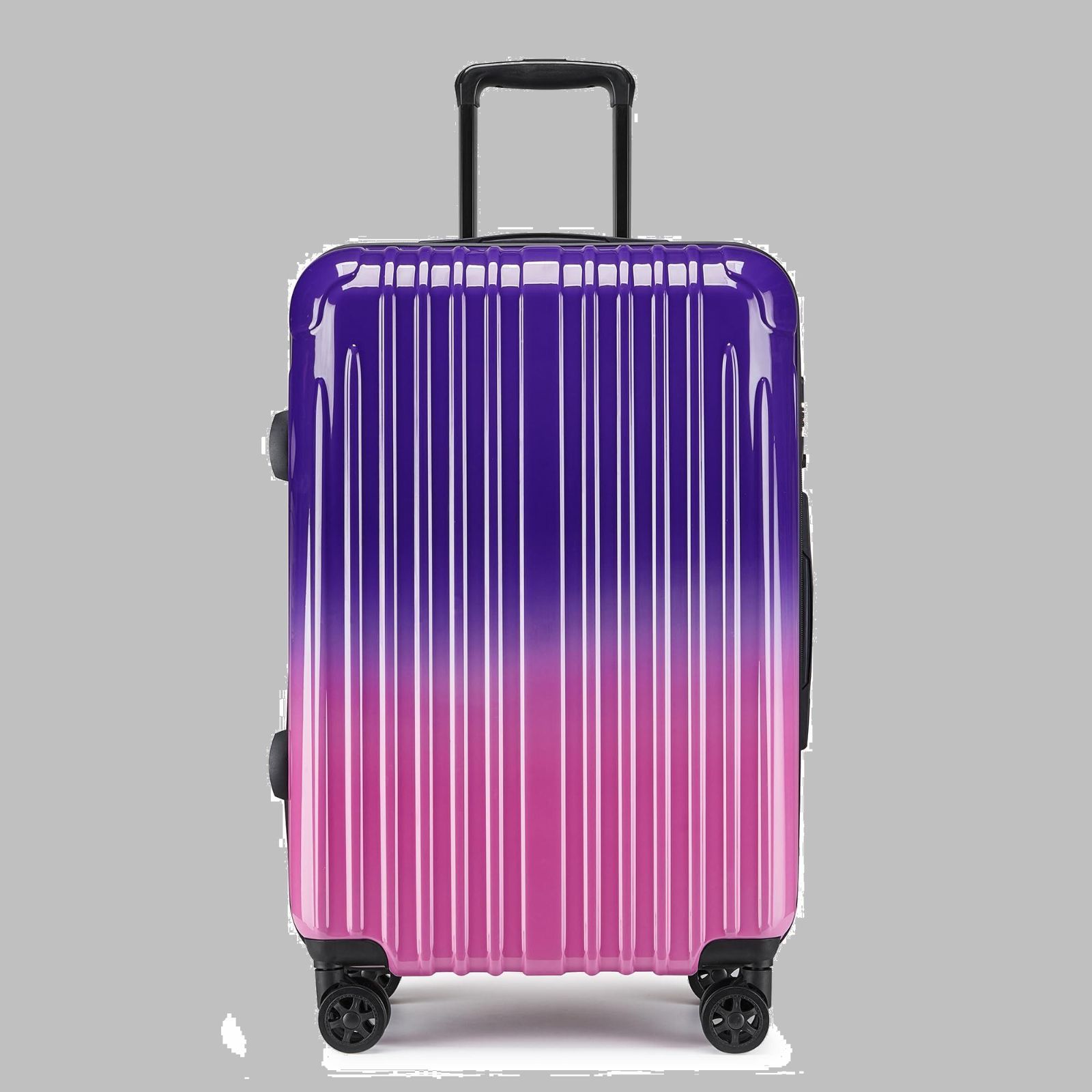 [キューエスキロ] スーツケース キャリーケース 機内持ち込み キャリーバッグ 可愛い 超軽量 女性 レディース 修学旅行 学生 耐衝撃 大型 静音  360度回転 TSAロック搭載 ファスナータイプ（Mサイズ/70L）