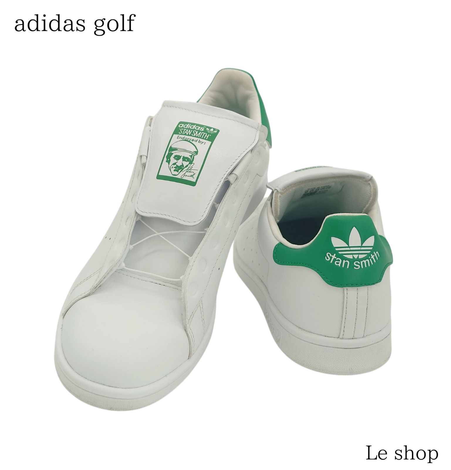 adidas アディダスゴルフ STAN SMITH GOLF BOA スタンスミス ゴルフシューズ JP27.5cm ホワイト グリーン JP5192