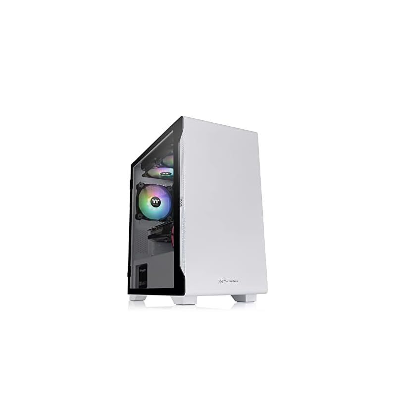 Thermaltake S100 TG Snow Edition 強化ガラス ミニタワーPCケース ホワイト スイングドアパネル採用 CA-1Q9-00S6WN-00 CS7886