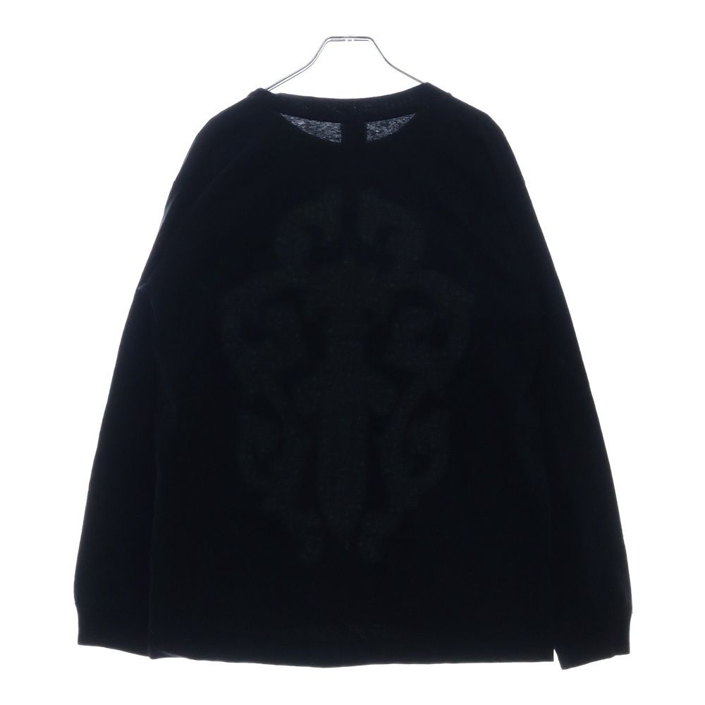 CHROME HEARTS クロムハーツ OLD SCROLL LABEL DAGGER CHプラス スクロールラベル ダガー ロゴプリント 長袖Tシャツカットソー ブラック