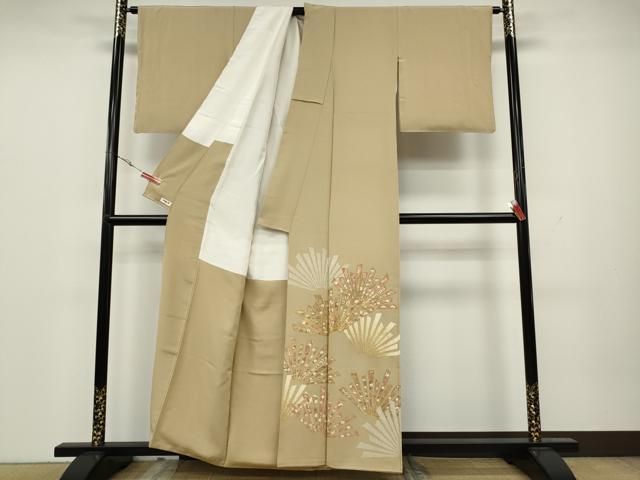 平和屋着物●豪華色留袖 駒刺繍 吉祥花文 金彩 正絹 CAAX4784ut