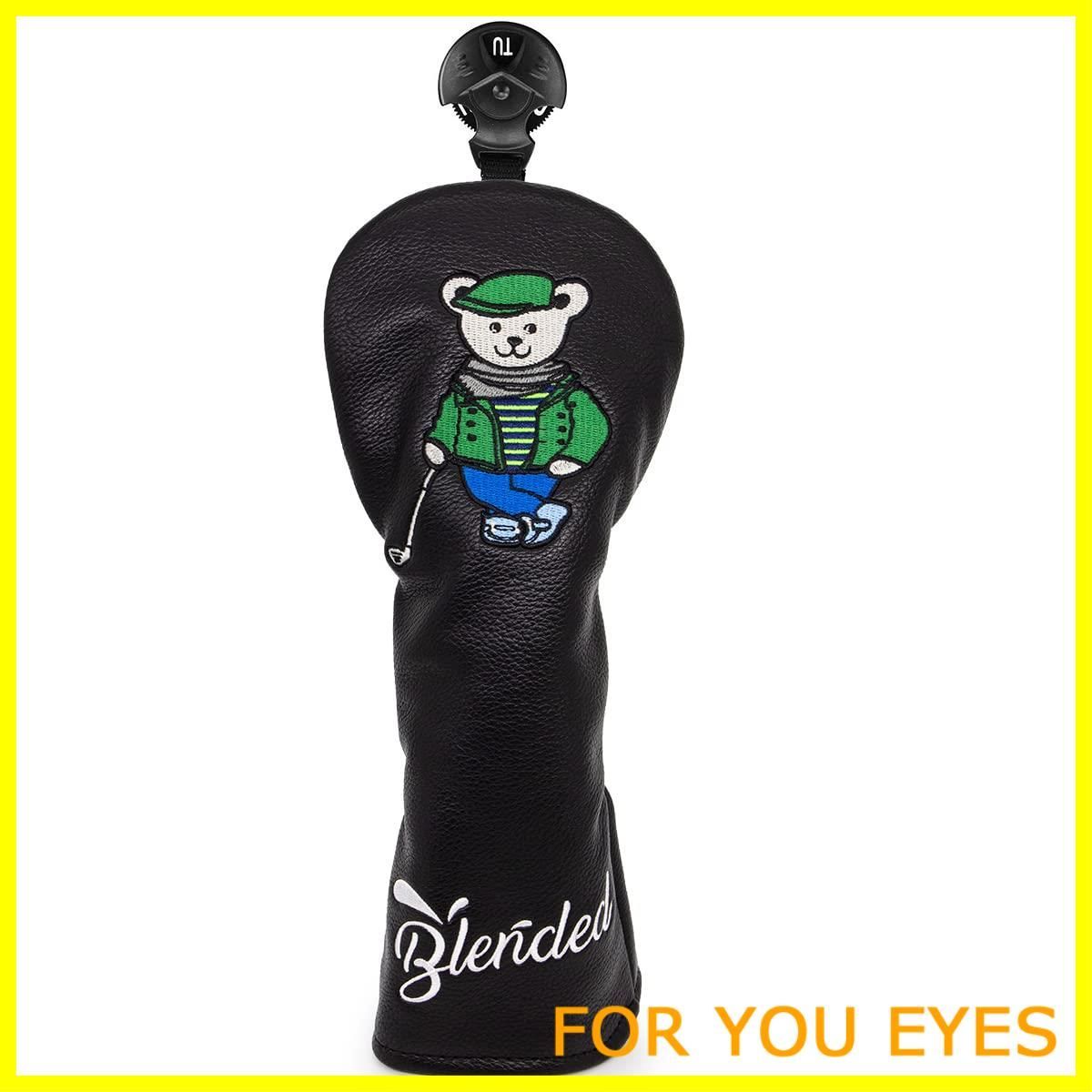 【特価セール】ゴルフクラブヘッドカバー ウッドカバー Bearゴルフ先生ドライバー フェアウェイウッド ユーティリティ ハイブリッド用ヘッドカバー 番号タグ付き ゴルフヘッドカバー PUレ