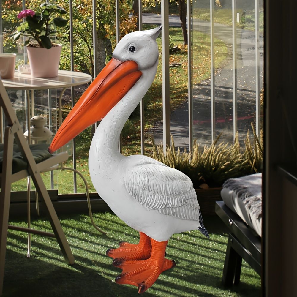 ミニチュア ペリカン 鳥 リアル 置物 34cm 大きい 樹脂像 インテリア