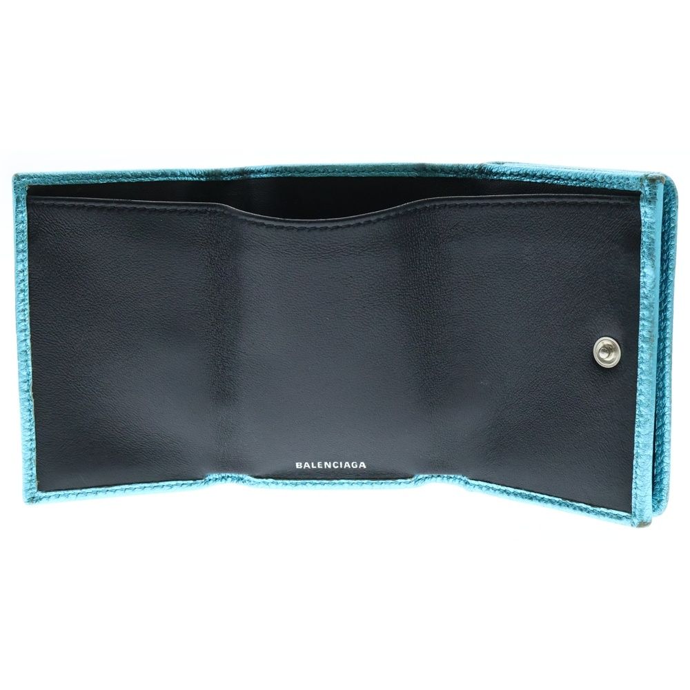 BALENCIAGA バレンシアガ　三つ折り財布　エブリデイ　レザー 紺 楽天市場】【財布】BALENCIAGA バレンシアガ ロゴ エブリデイ 3