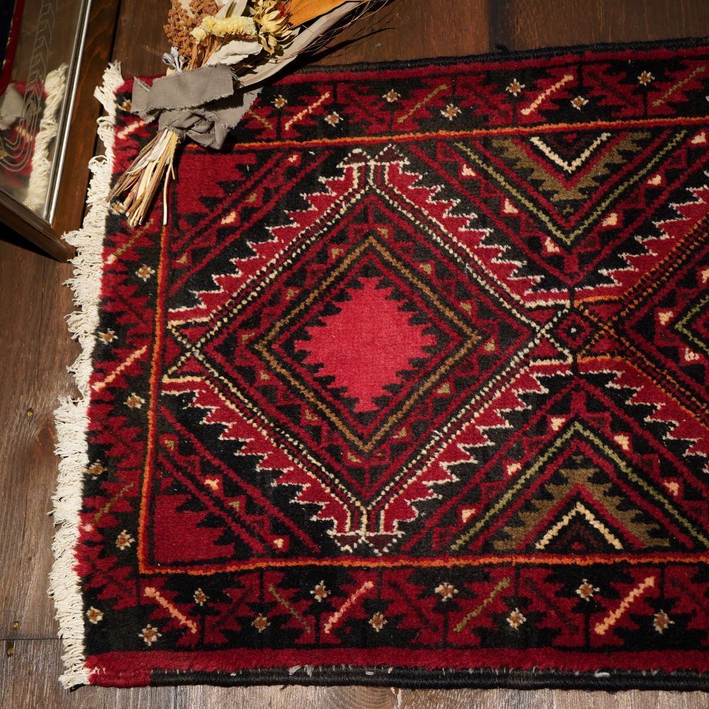 1970's Vintage トライバルラグ BALUCH 95×60 バルーチ ペルシャ絨毯 