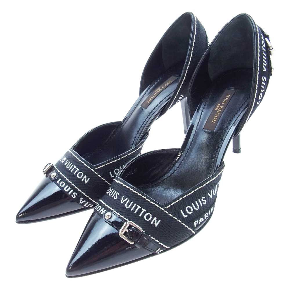LOUIS VUITTON ブラック リボンハイヒール LOUIS VUITTON ブラック リボンハイヒール