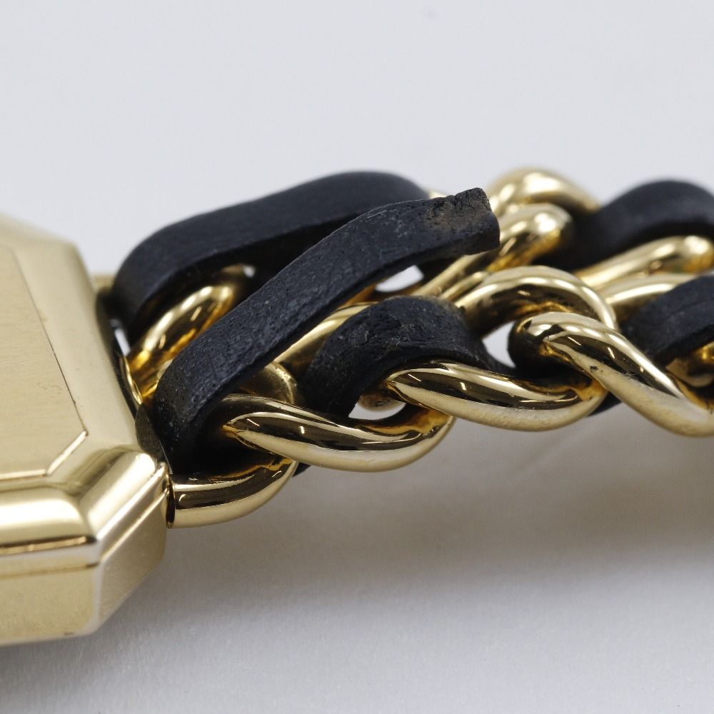 CHANEL】シャネル プルミエールS H0001 金メッキ×レザー クオーツ  