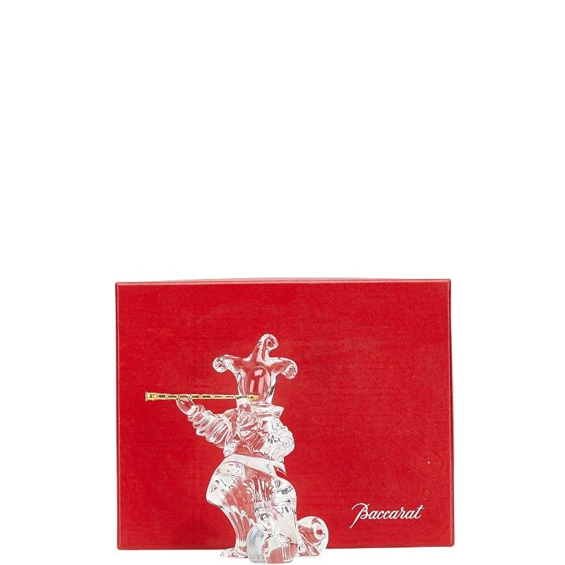 バカラ Jean Boggio ピエロ ペーパーウェイト クリア ガラス メッキ  