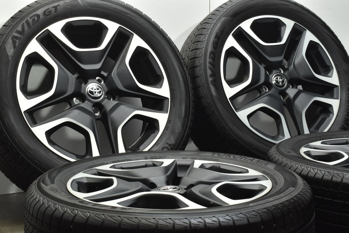 【バリ溝品】トヨタ RAV4 アドベンチャー 純正 19in 7.5J +40 PCD114.3 ヨコハマ AVID GT 235/55R19 ハリアー ヴァンガード 流用 送料無料