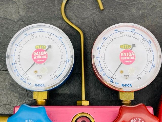 ゲージ マニホールドキット 真空ポンプアダプター 2点セット