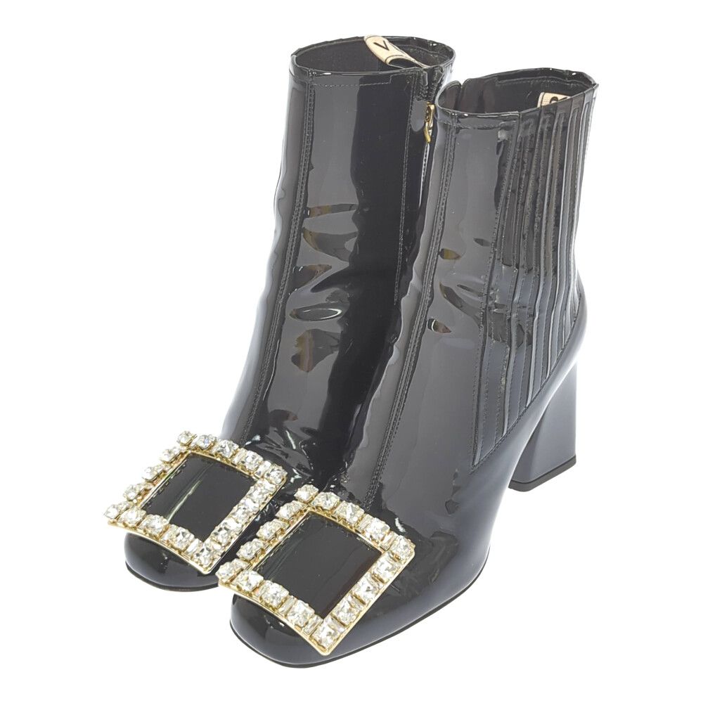 Roger Vivier ブラックエナメル ROGER VIVIER ロジェ ヴィヴィエ ローファー ヴィヴィ