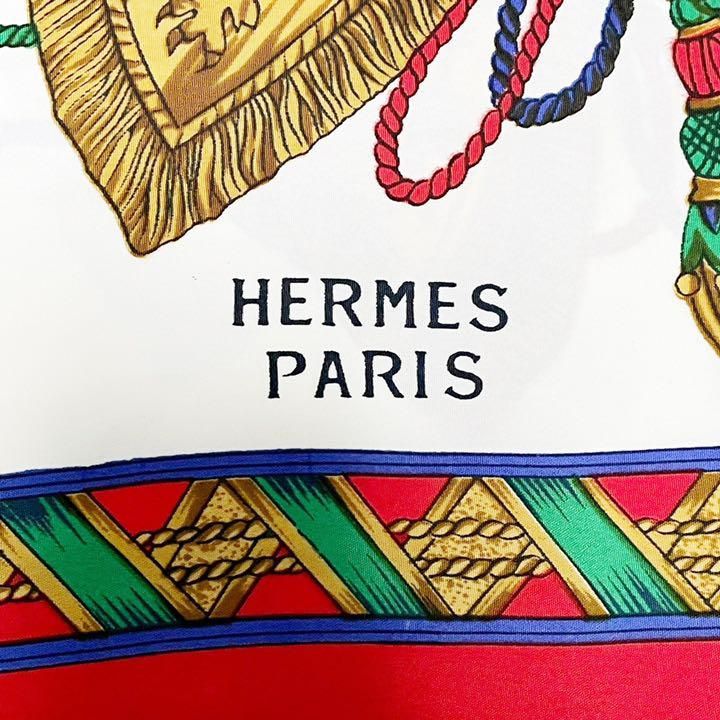 WEB限定デザイン HERMES エルメス スカーフ カレ90 シルク 英雄 騎士