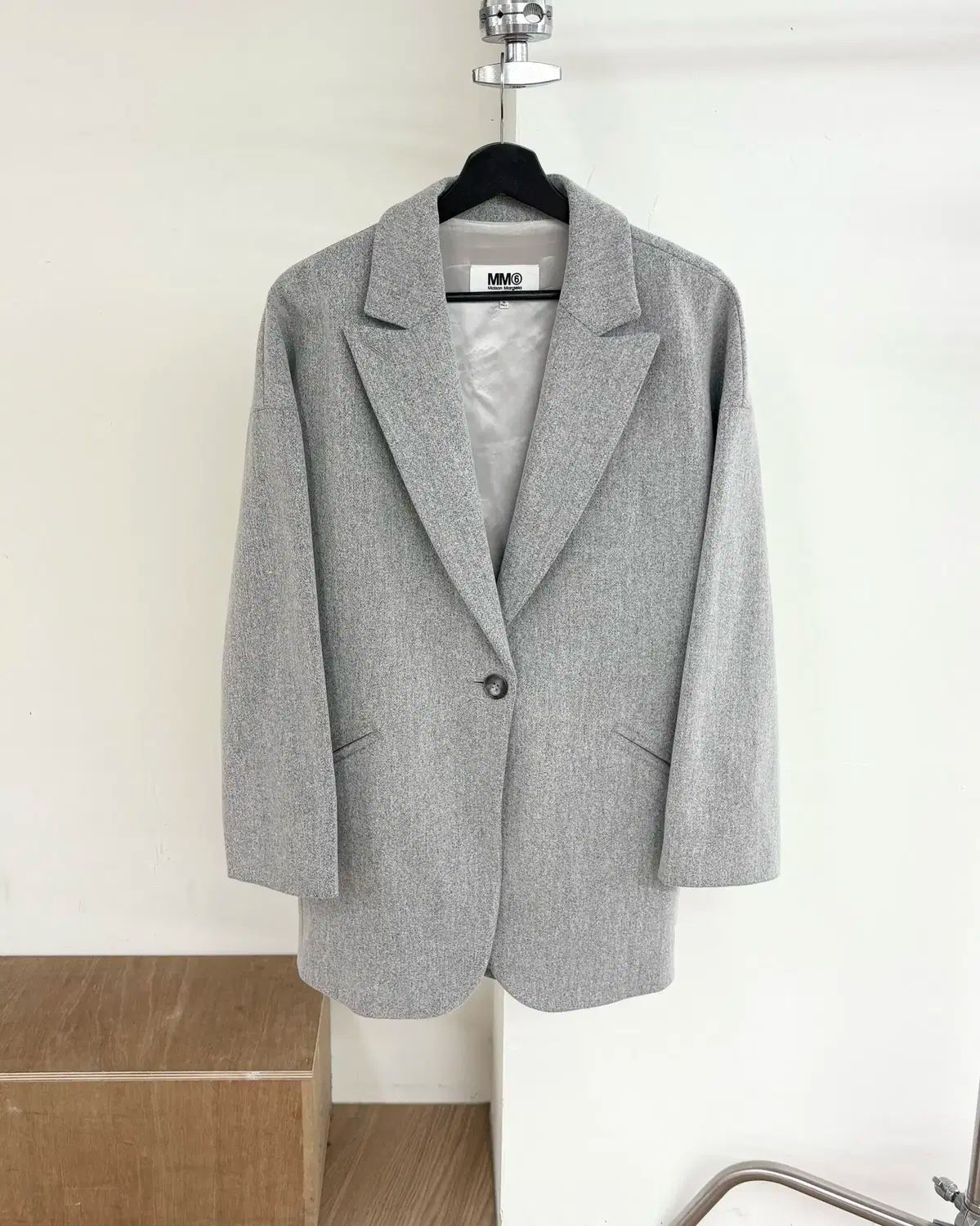 MM6 Maison Margiela メゾン マルジェラ グレー ウール オーバーサイズ コート ジャケット